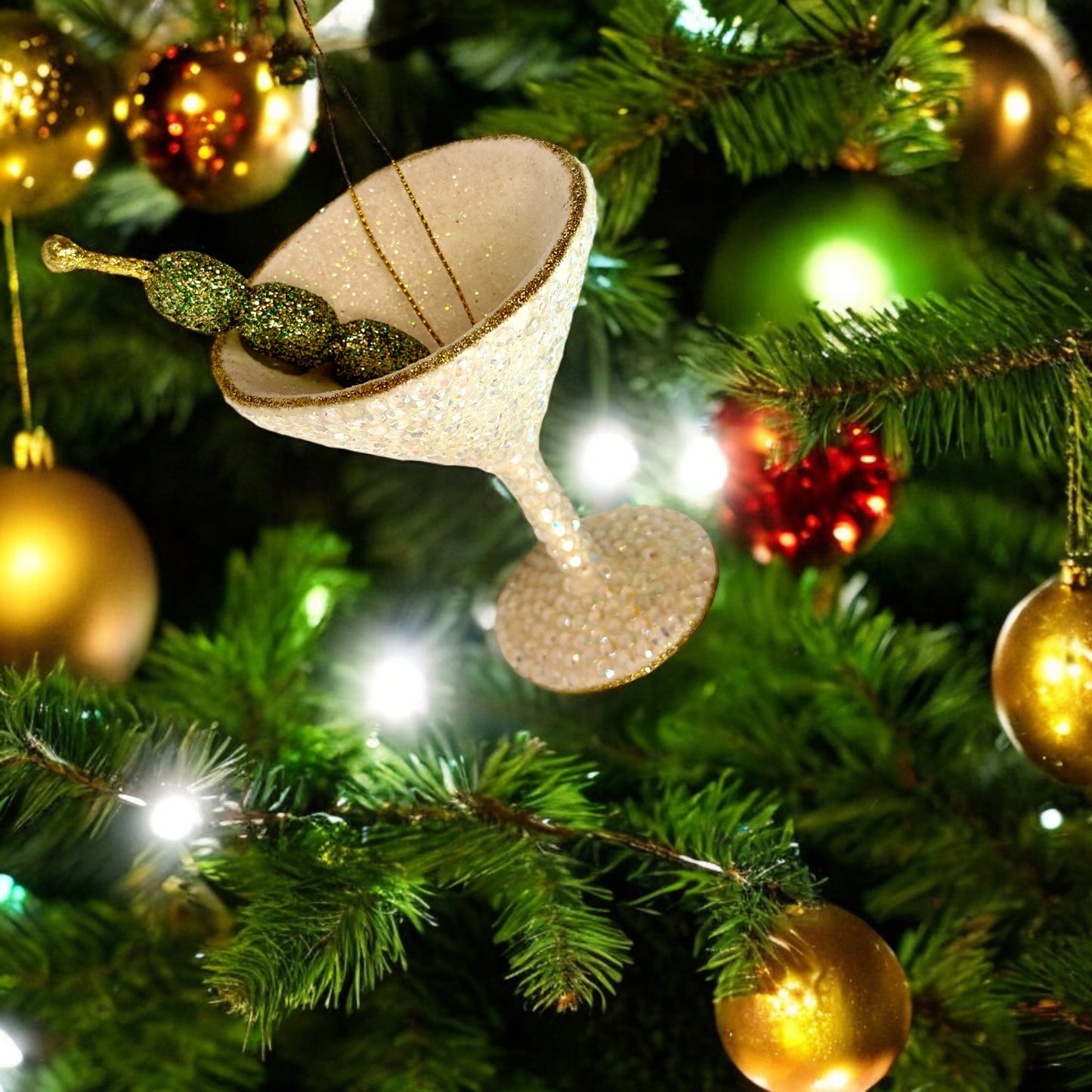 Bedazzled Martini Ornament