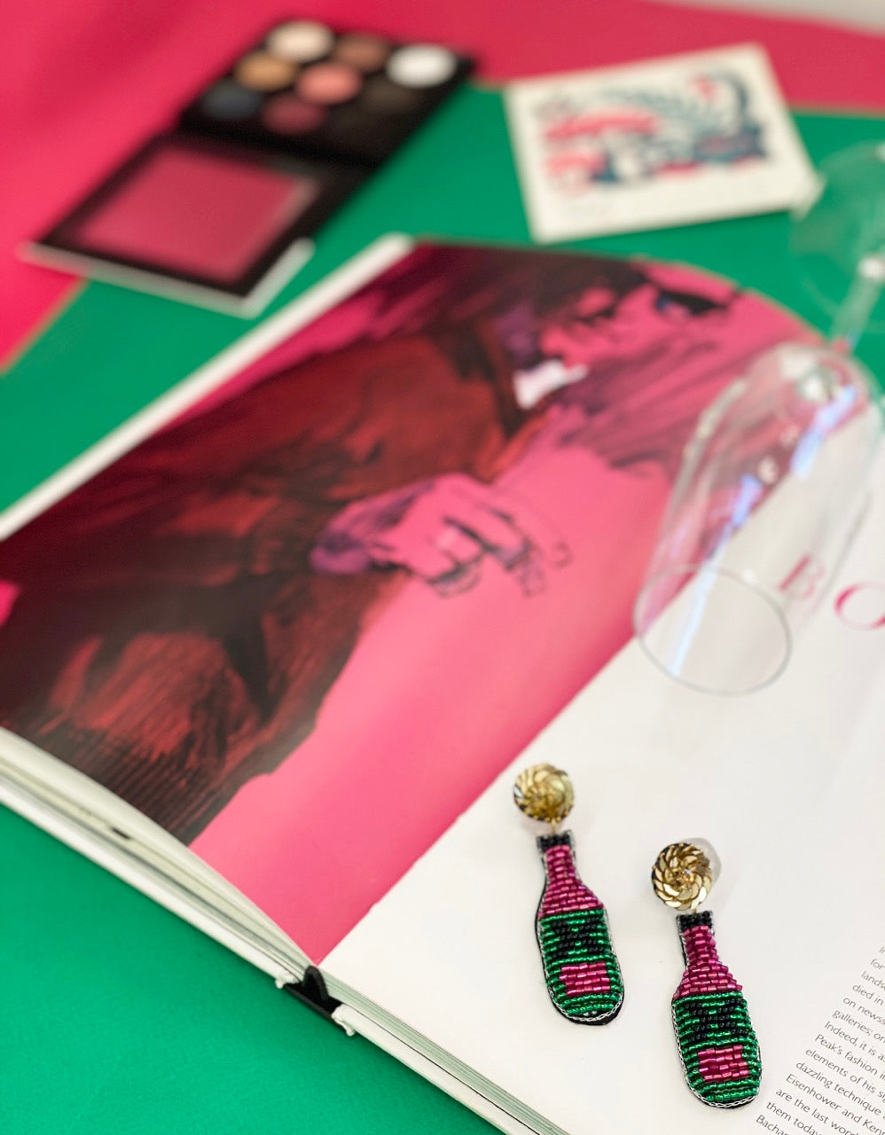 Lightweight handcrafted bottle earrings, perfect for sensitive ears.