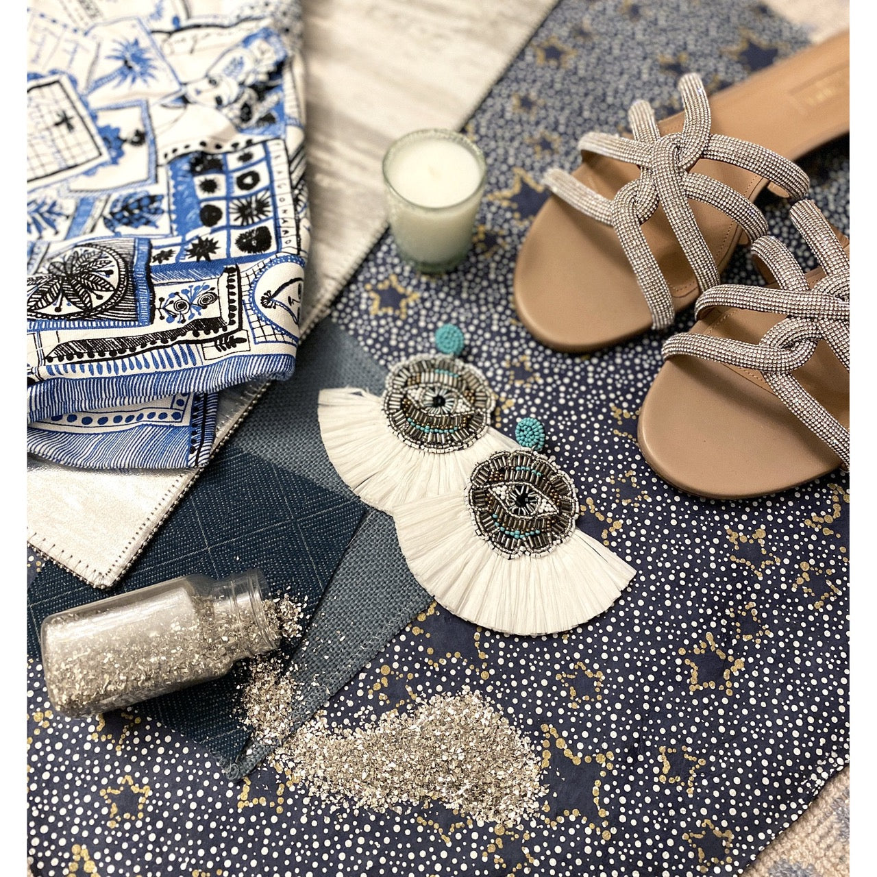 Handmade hypoallergenic evil eye earrings with intricate design and unique detail.