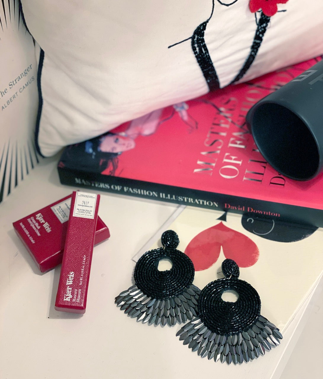 Handcrafted hypoallergenic black earrings perfect for night out events.