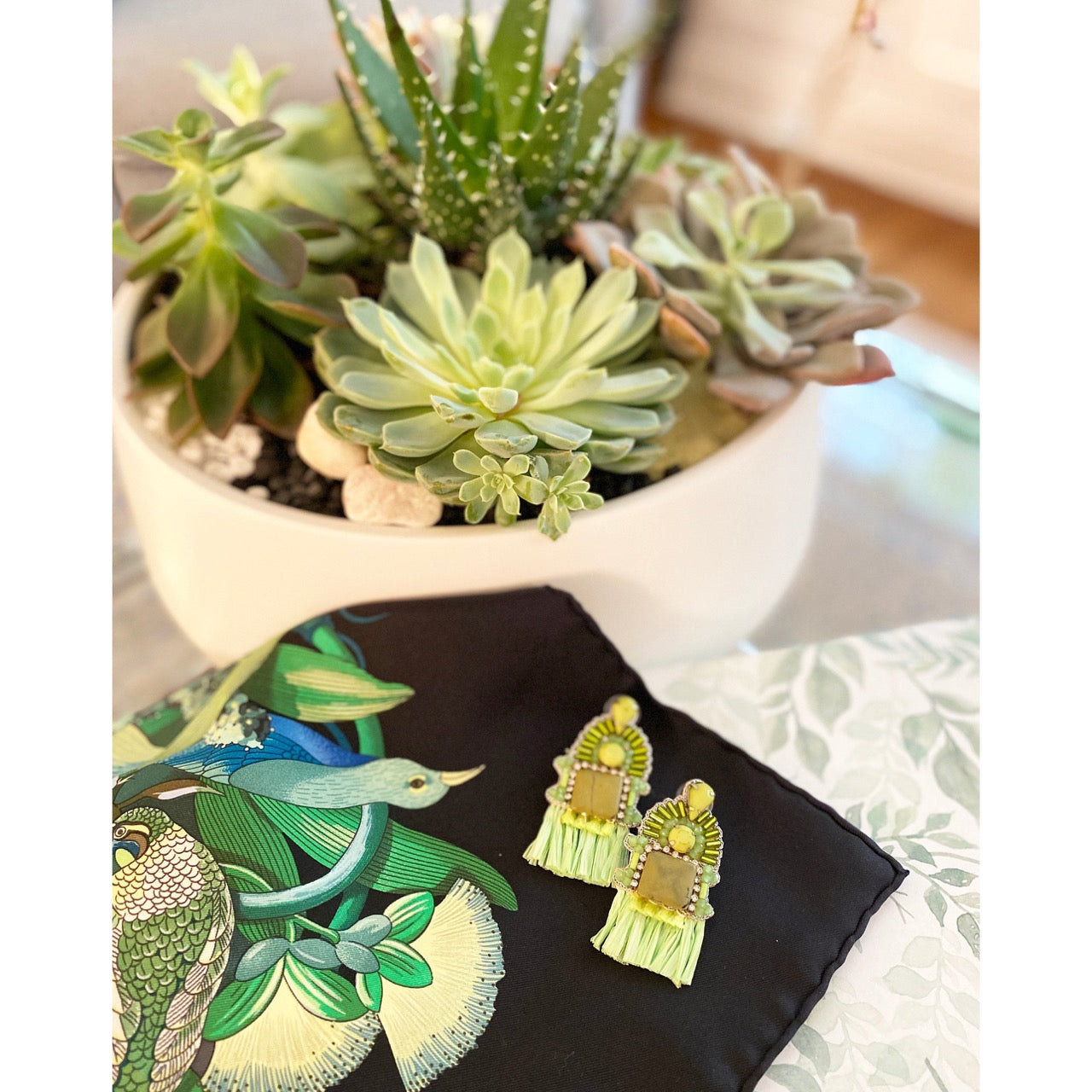 Handcrafted hypoallergenic leaf earrings perfect for casual and formal occasions.