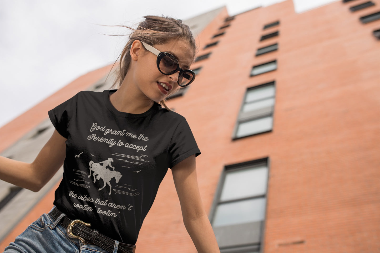 Playful Graphic Unisex Tee - "God Grant Me the Serenity to Accept the Vibes" Quote