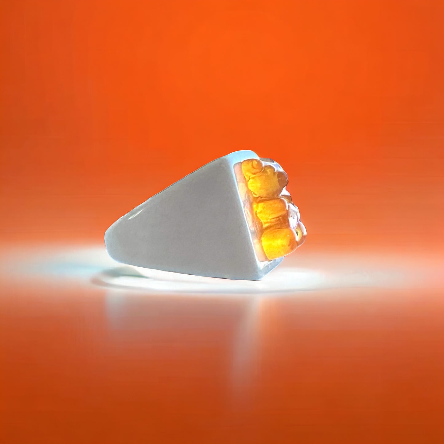 Statement-Making Accessory: Captivating gummy bear ring with a unique design that complements any style. Perfect for adding a touch of playfulness and elegance.