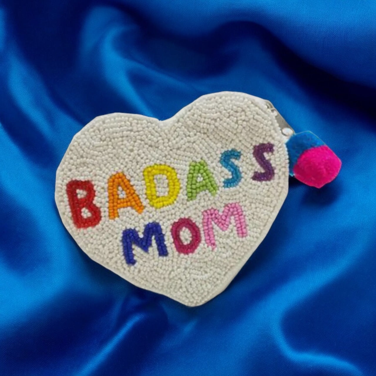 Beaded accessory bag for mothers in vibrant colors