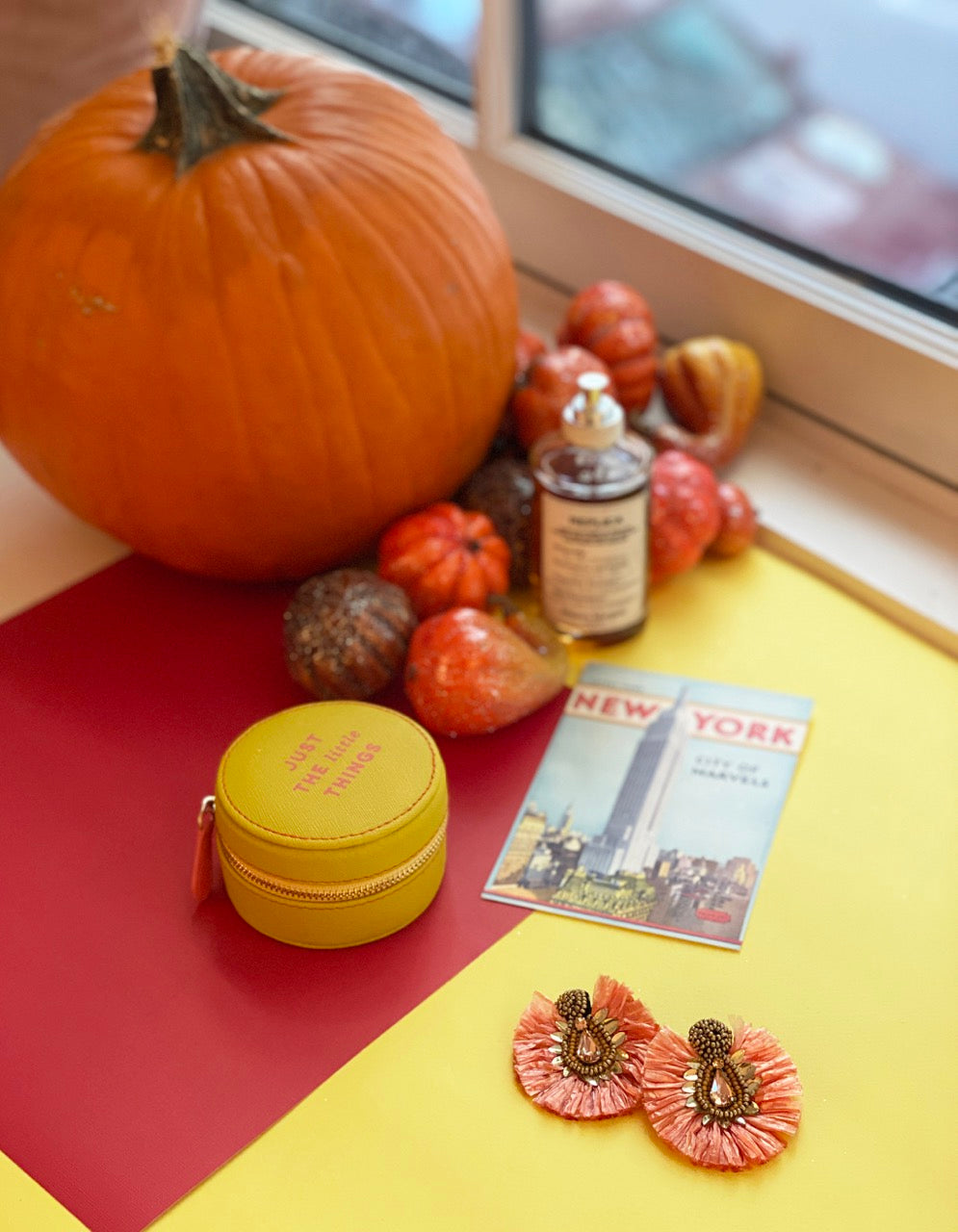 Regal Ruffle Orange Earrings with beaded center, soft ruffle fringe, and fun coffee-themed patch design, lightweight and stylish.