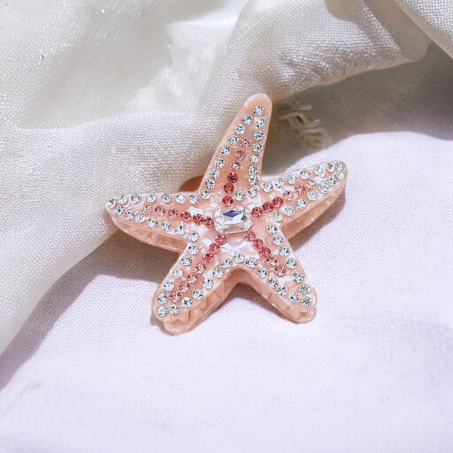 Pink Starfish Hair Clip