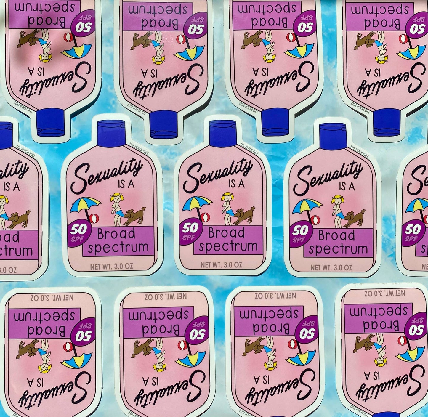 artistic sticker with fun illustration