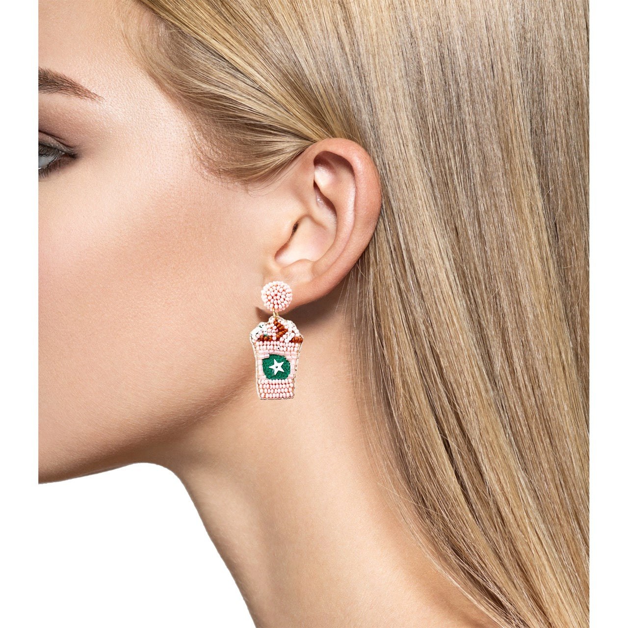 Strawberry Frappuccino Earrings