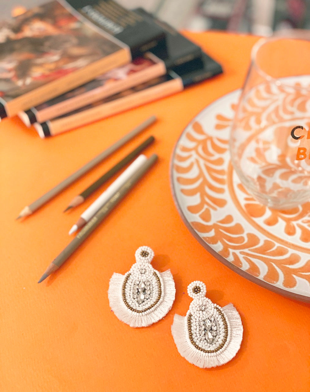 Unique ivory earrings with a bold design, handcrafted and hypoallergenic, perfect for adventures.