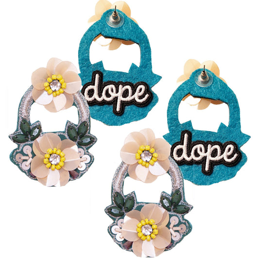 Full Bloom Blush Earrings featuring pastel floral design and light-catching finishes, perfect for any occasion.