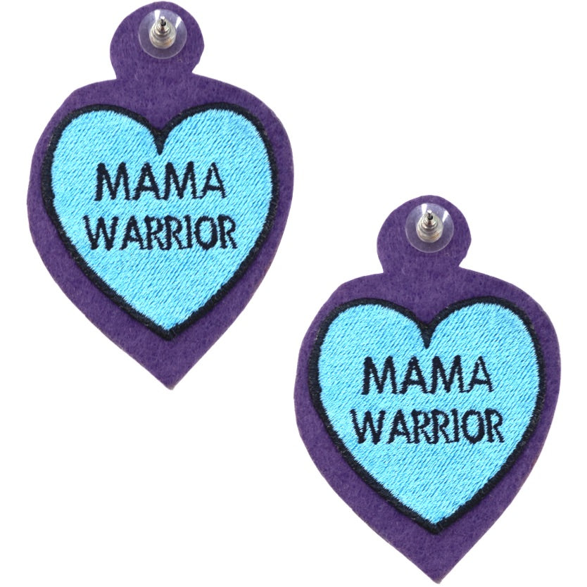 Love Rocks Purple Earrings