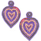 Love Rocks Purple Earrings