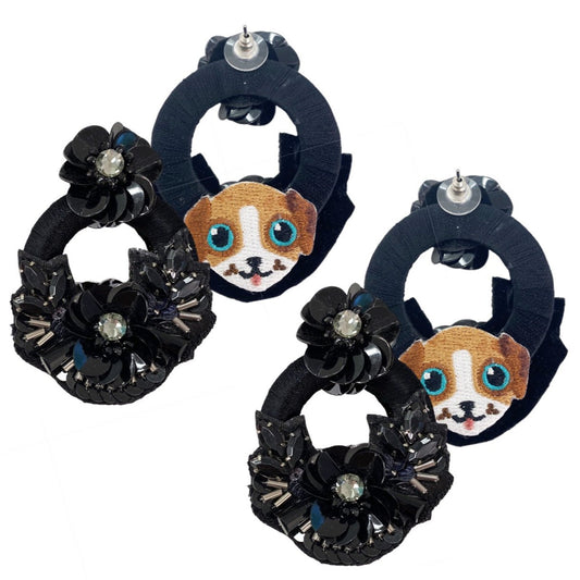 Poppies & Pups Earrings