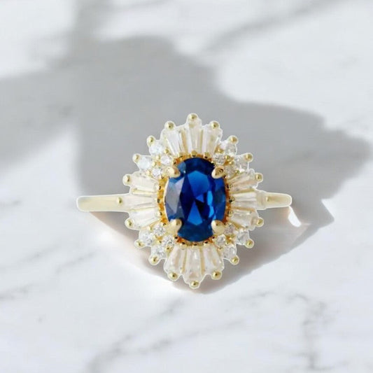 Sapphire Eclipse Ring