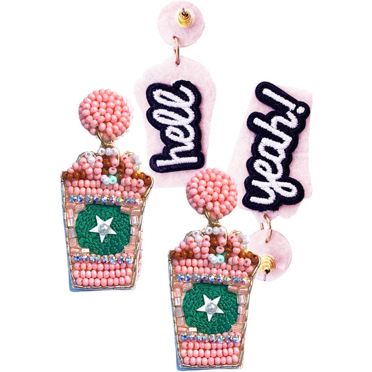 Strawberry Frappuccino Earrings